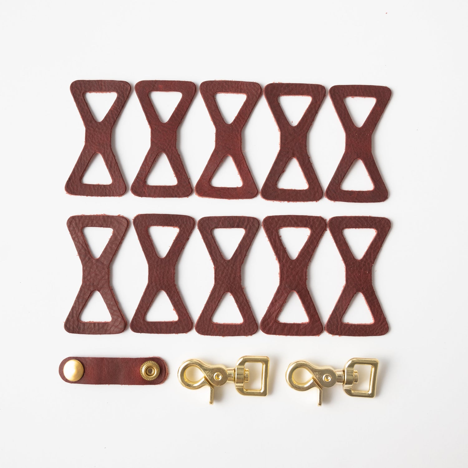Red Kodiak Leather Chain Links